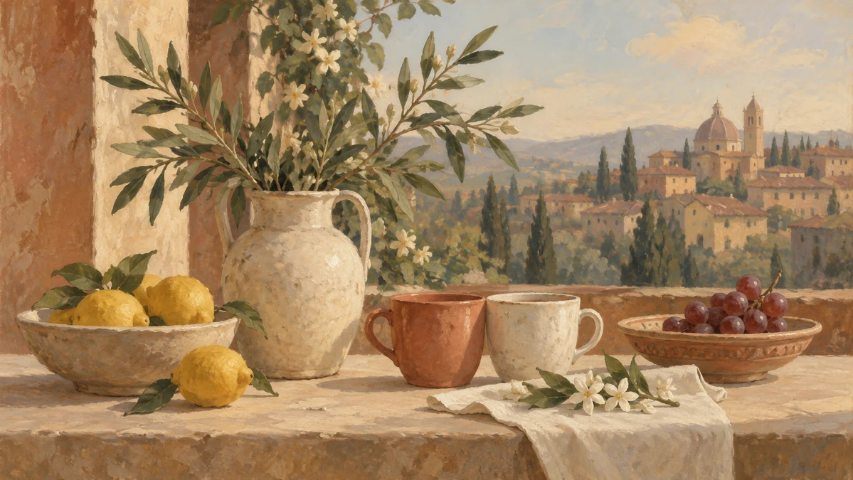 Painted illustration for 15 Romantic Phrases to Express Your Love in Italian