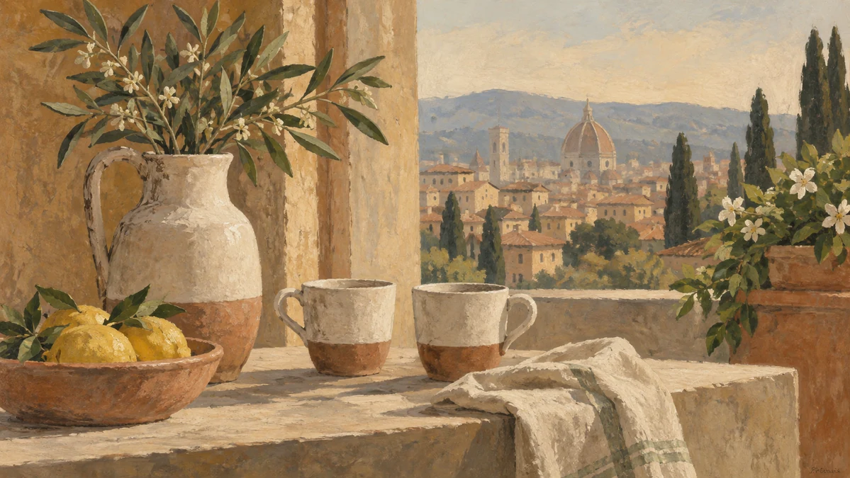 Painted illustration for Polite Italian Expressions