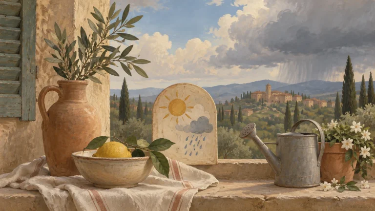 Painted illustration for Italian Vocabulary: Words and Phrases to Talk About the Weather