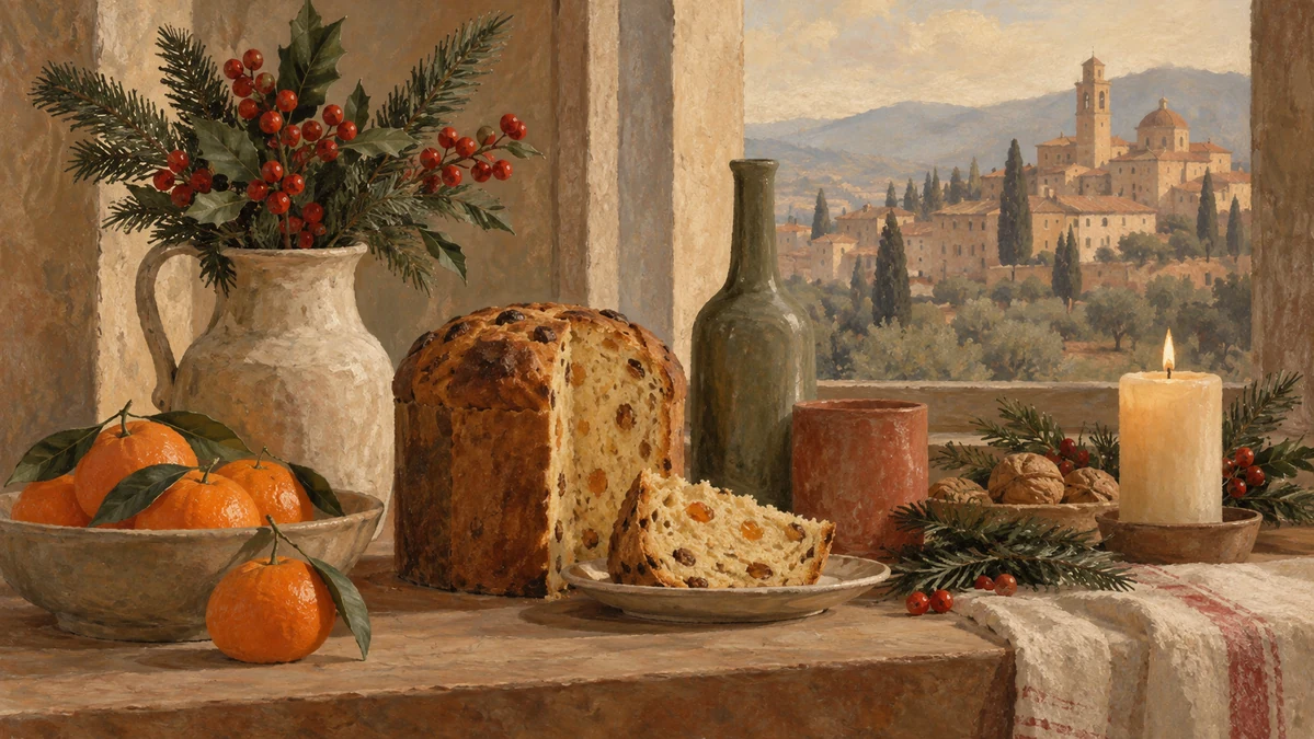 Painted illustration for Christmas in Italy: Italian Vocabulary and Traditions for the Holiday Season