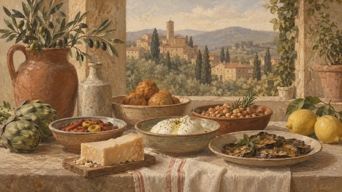 Painted illustration for 15 Absolutely Must-try Italian Dishes Besides Pizza and Pasta